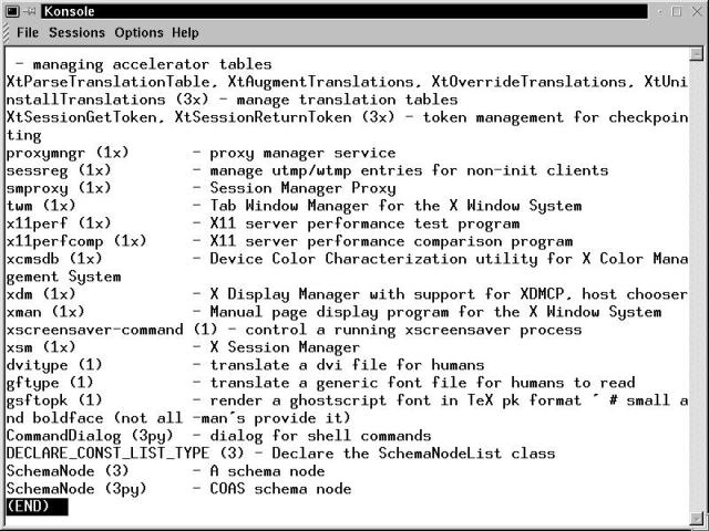 Terminal window with info splash screen visible